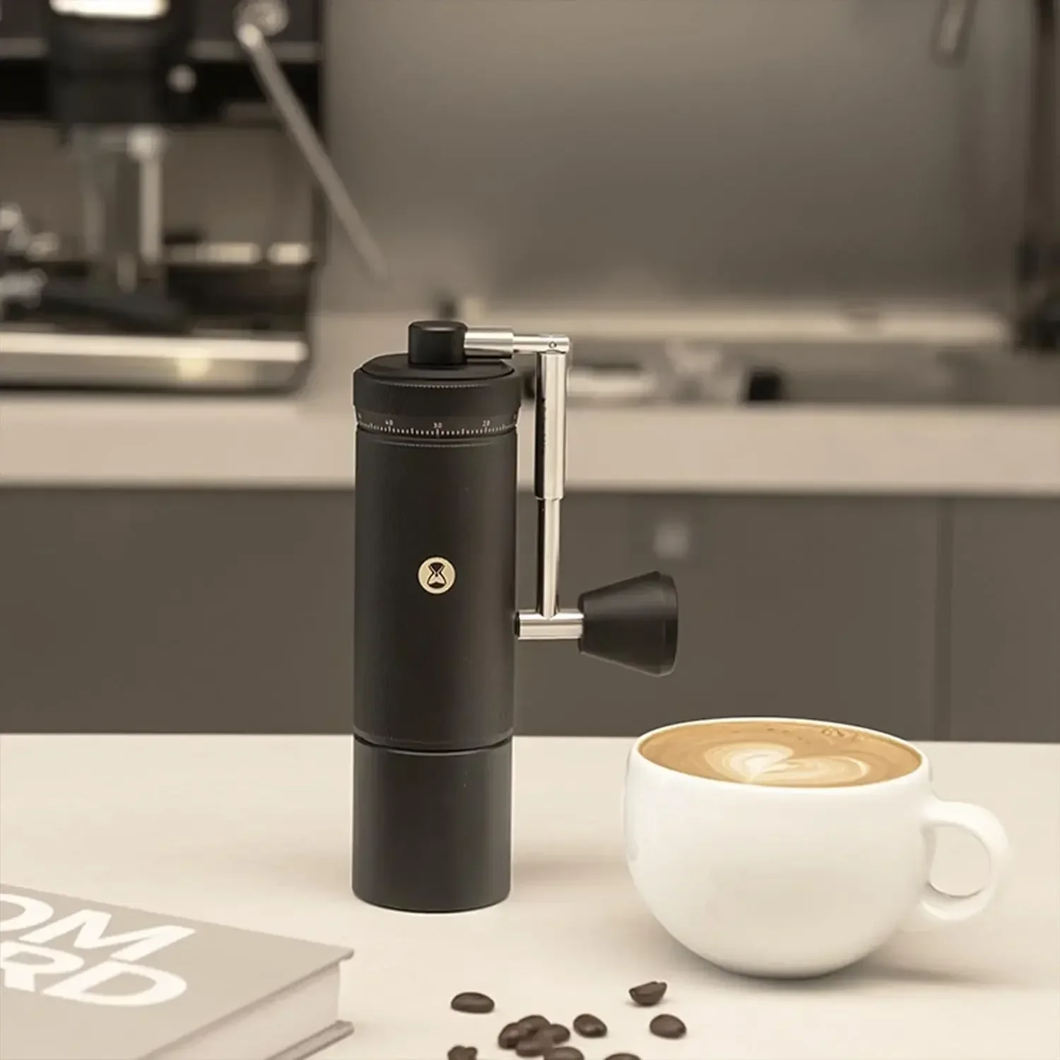 Manual Coffee Grinder Chestnut Capacity 30g Household Hand Coffee Grinder High-precision External Adjustment Scale