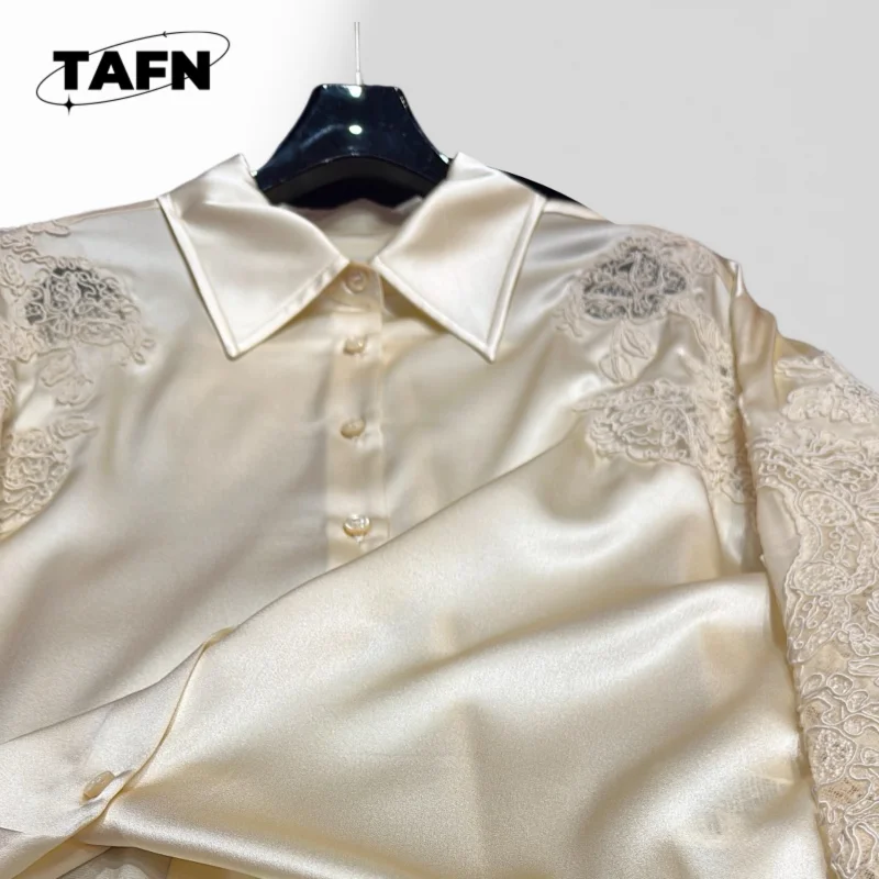 المرأة زر أسفل قميص كتلة اللون بلوزة عادية كم قميص ساحة الرقبة بلوزة مخطط كم طويل علوي AH10102