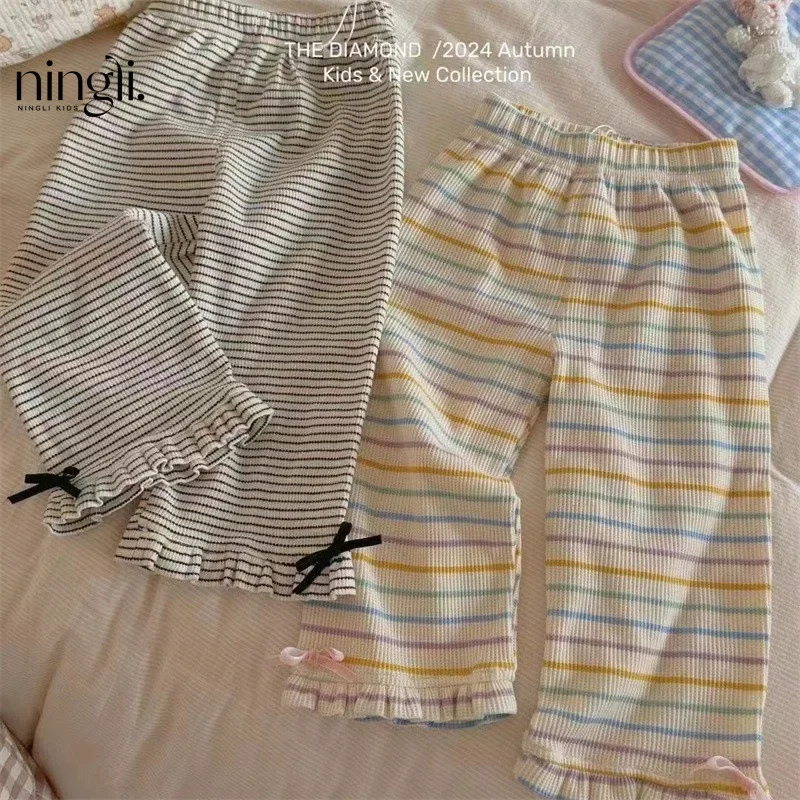 Frühlings-/Herbst-Leggings für Mädchen – dünne, dehnbare Freizeithose für Kleinkinder |   Süße und stilvolle Oberbekleidung
