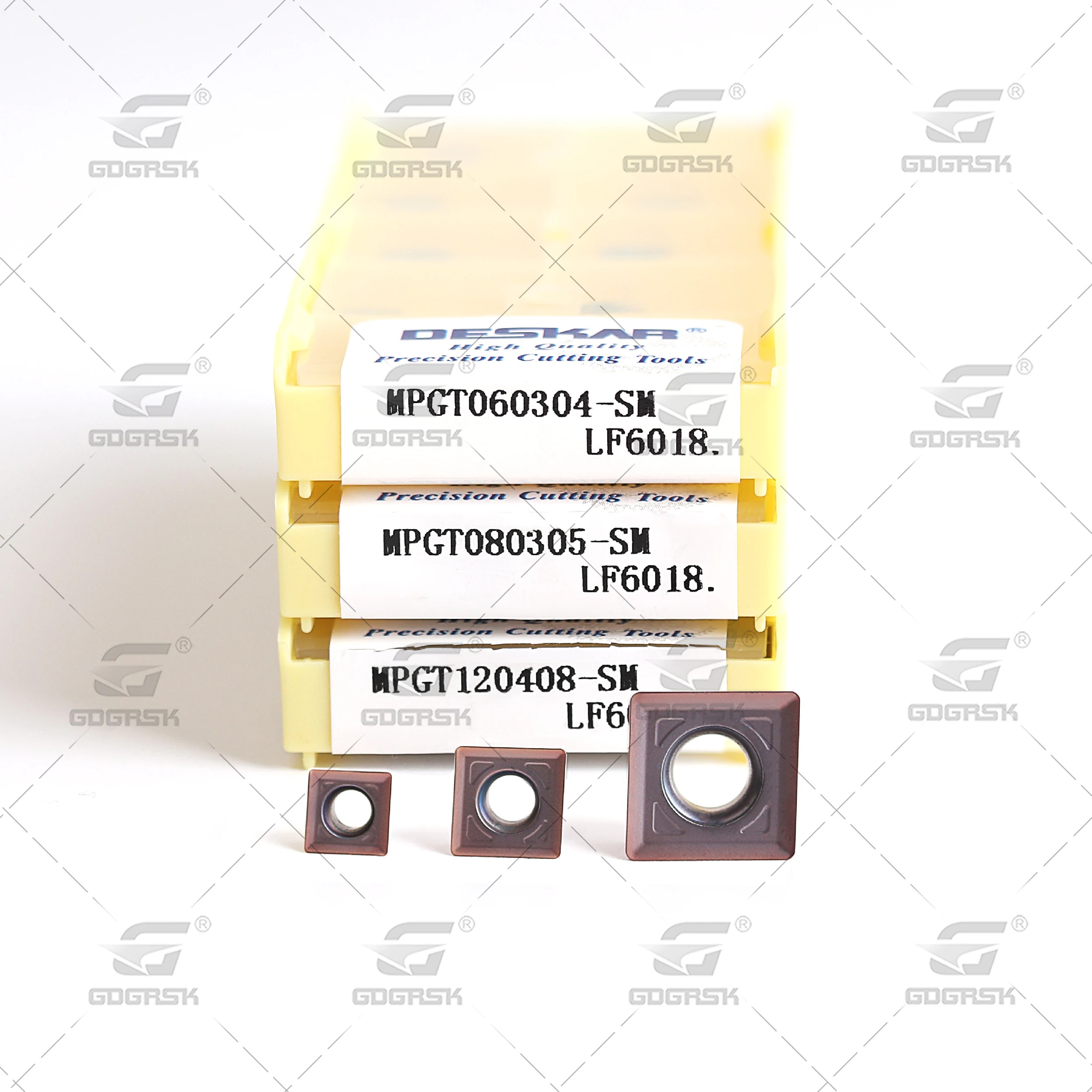 DESKAR-Ferramentas Originais De Torno CNC, Inserção De Fresagem De Carboneto Para Processamento De Aço Inoxidável, MPGT120408, MPGT080305, MPGT060304, SM LF6018