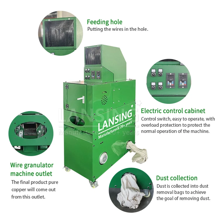 الاستخدام المنزلي آلة إعادة تدوير الأسلاك النحاسية النفايات السعر المنخفض آلة إعادة تدوير المعادن الأوتوماتيكية آلة تحبيب الأسلاك النحاسية الصغيرة #4