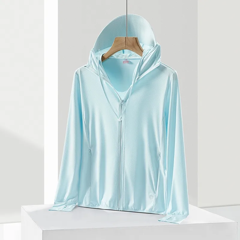 سترة حريرية تبريد نسائية صيفية جديدة موديل 2026 بعامل حماية من الأشعة فوق البنفسجية 50