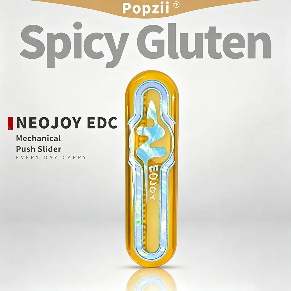 NEOJOY EDC Spicy Gluten DIY Crystal Sealing Luminous Fidget Slider: Оригинальные дизайны, светящиеся в темноте, антистресс-игрушки PEI Push Slider