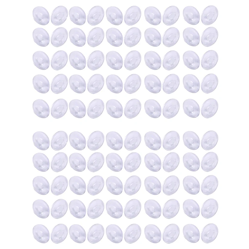 

ABRT-50 Pairs Of Silicone Eyeglass Nose Pads Push In Round 9Mm