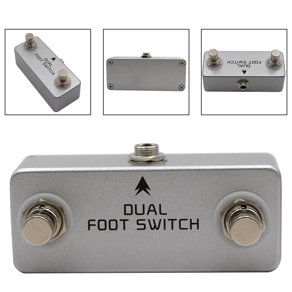 

MOSKYaudio Footswitch Dual Latching Footswitch Control Effects Pedals Convenient Control Diecast Aluminum For Audio Gadgets