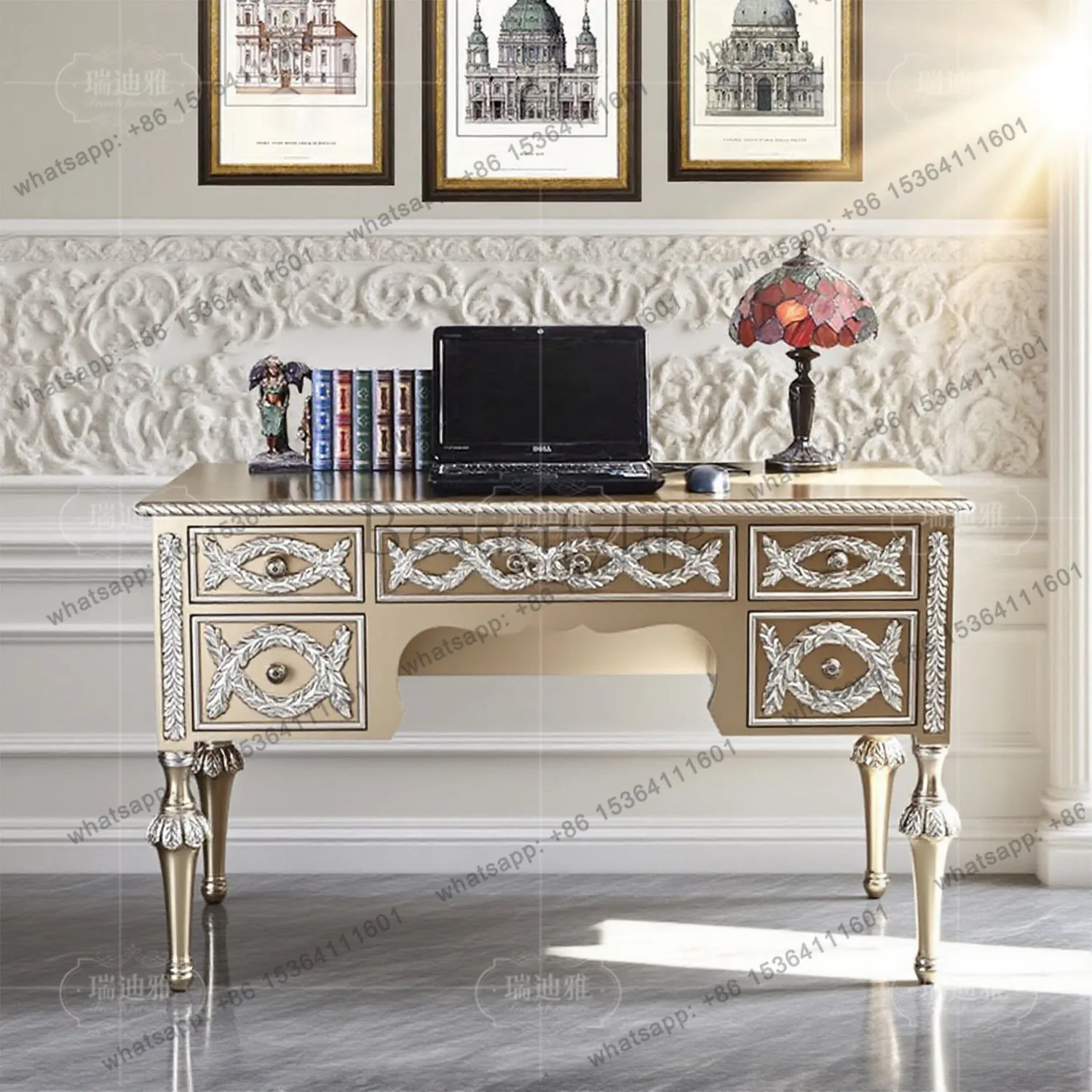 XX American solid wood European simple desktop computer desks and chairs