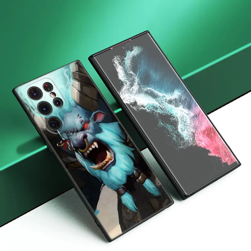 Dota 2 Game Black Silicone Phone Case For Samsung Galaxy S23 S21 S20 FE S24 S22 Ultra S10E S10 S9 S8 Plus