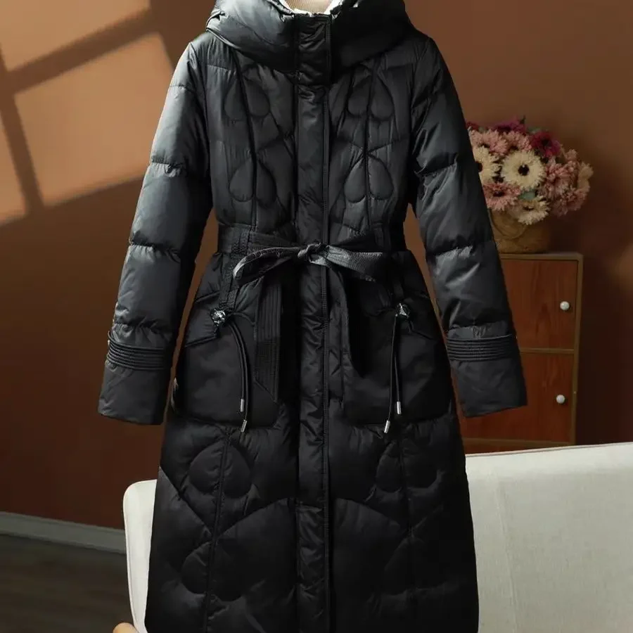 Winter Women's Down Jacket Commuting Slim Fit Hooded Minimalist Down Jacket