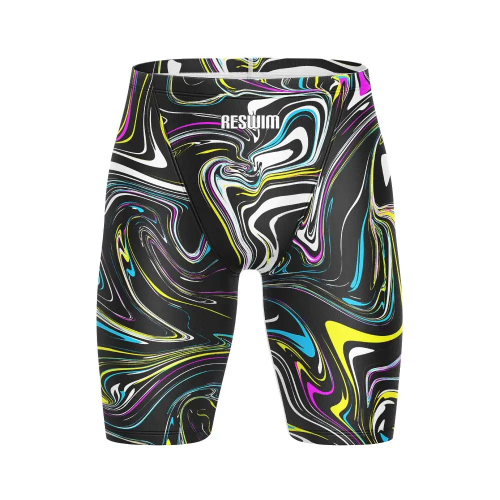 2024 Summer Men's Swim Jammer Endurance Athletic Training Swimsuit Beach Swimming Trunks For Swimwear Jammers Tights Surf Shorts