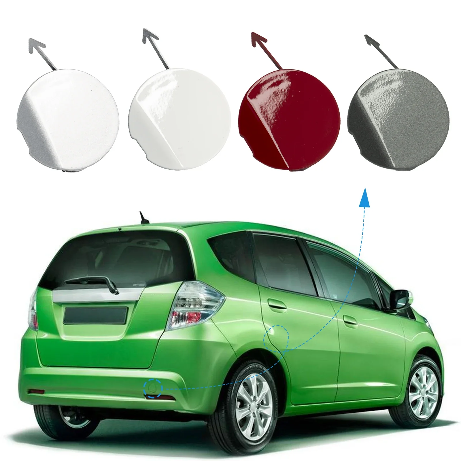 

Rear Bumper Tow Hook Cover Cap Towing Eye For Honda Jazz Fit GE6 GE8 Accessories 2012 2013 2014 71504-TF0-900 71504TF0900
