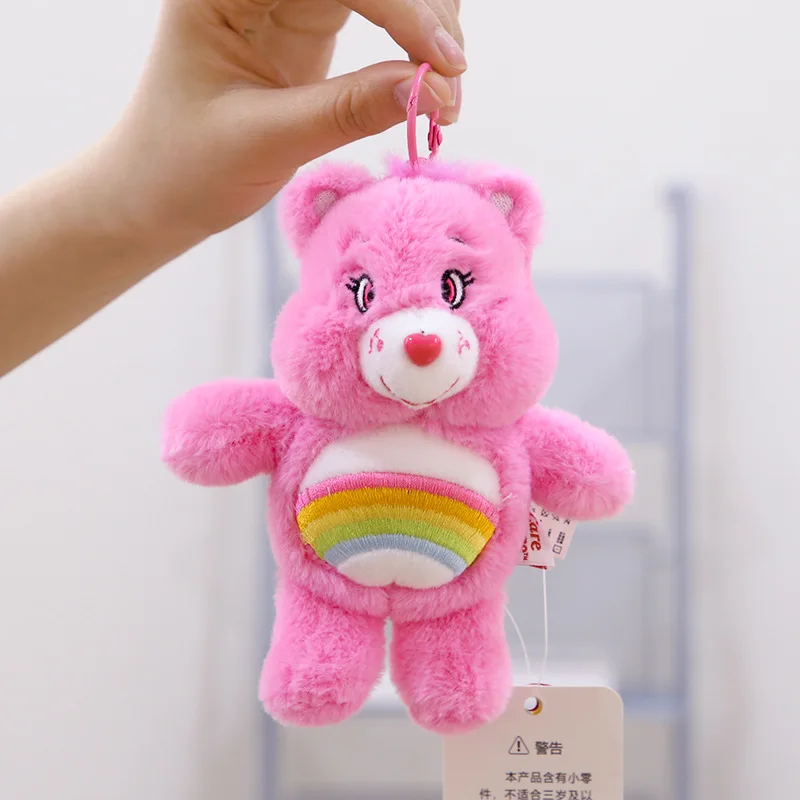 Miniso Pflege Bär Plüsch Puppe Anhänger Plüsch Spielzeug Mädchen Handtasche Schlüssel bund Cartoon Bär gefüllt Schlüssel ring Paar Weihnachts geschenk