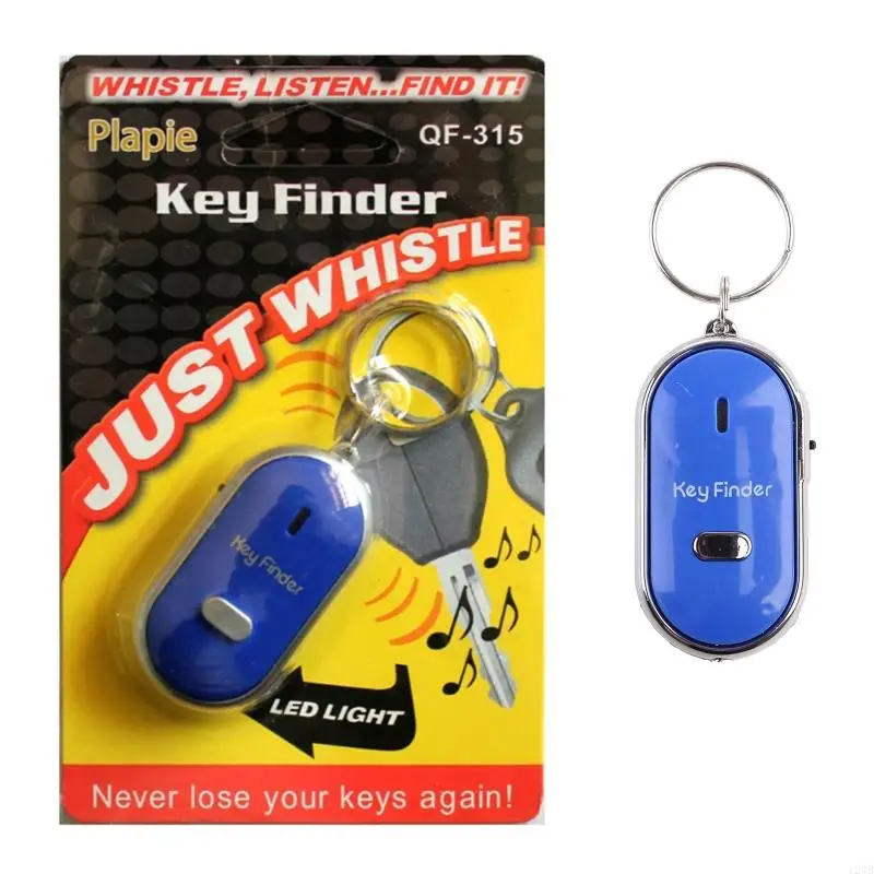 124B LED Whistle Wallet Pet for Key Finder Flashing Beeping Sound Control Alarm Anti-Lost Locator Finders Tracker with for Ke