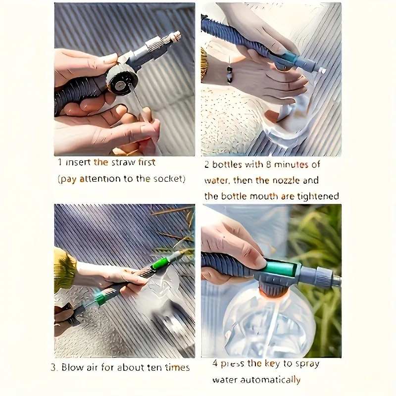 1pc Handheld High-Pressure Air Pump Sprayer Garden Flower Irrigation Watering Can Portable Adjustable Sprayer Garden Accessories