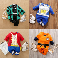 Baby Girl Boy Costume Anime Clothes Newborn Romper Infant Luffy Akatsuki Vegeta Cosplay Jumpsuit Toddler Halloween Costume 0-18M