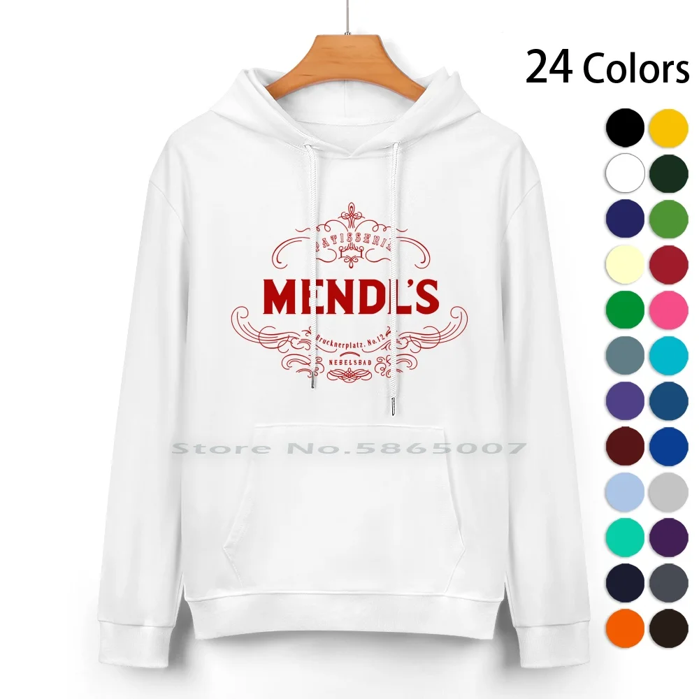 Mendl's Pure Cotton Hoodie Sweater 24 Colors The Grand Budapest Hotel Mendls Patisserie Wes Anderson Courtesan Au Chocolat 100%