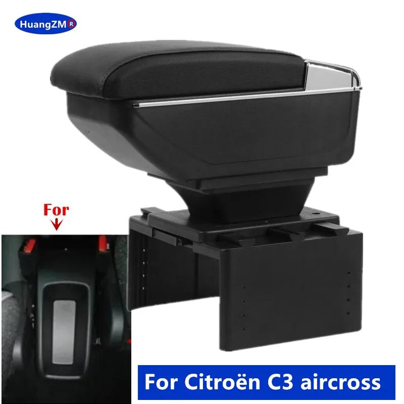 

Автомобильный подлокотник для Citroën C3 aircross, подлокотник для Citroen C3 aircross, центральный ящик для хранения, интерьер, модернизация, автомобильные аксессуары