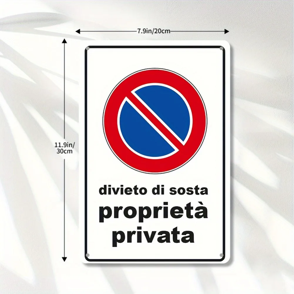 لافتة حديدية ثنائية الأبعاد "بدون مواقف السيارات الخاصة" - قطعة واحدة من لوحة ديكور مستطيلة، ديكور جداري للمنزل والمقهى #3