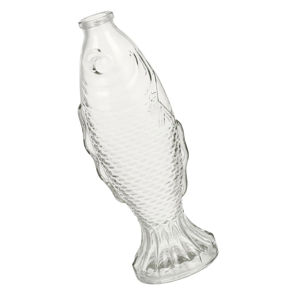 Large Pitcher with Lid Glass Fish Vase Corked Bottle Drift Office Bottles Corks