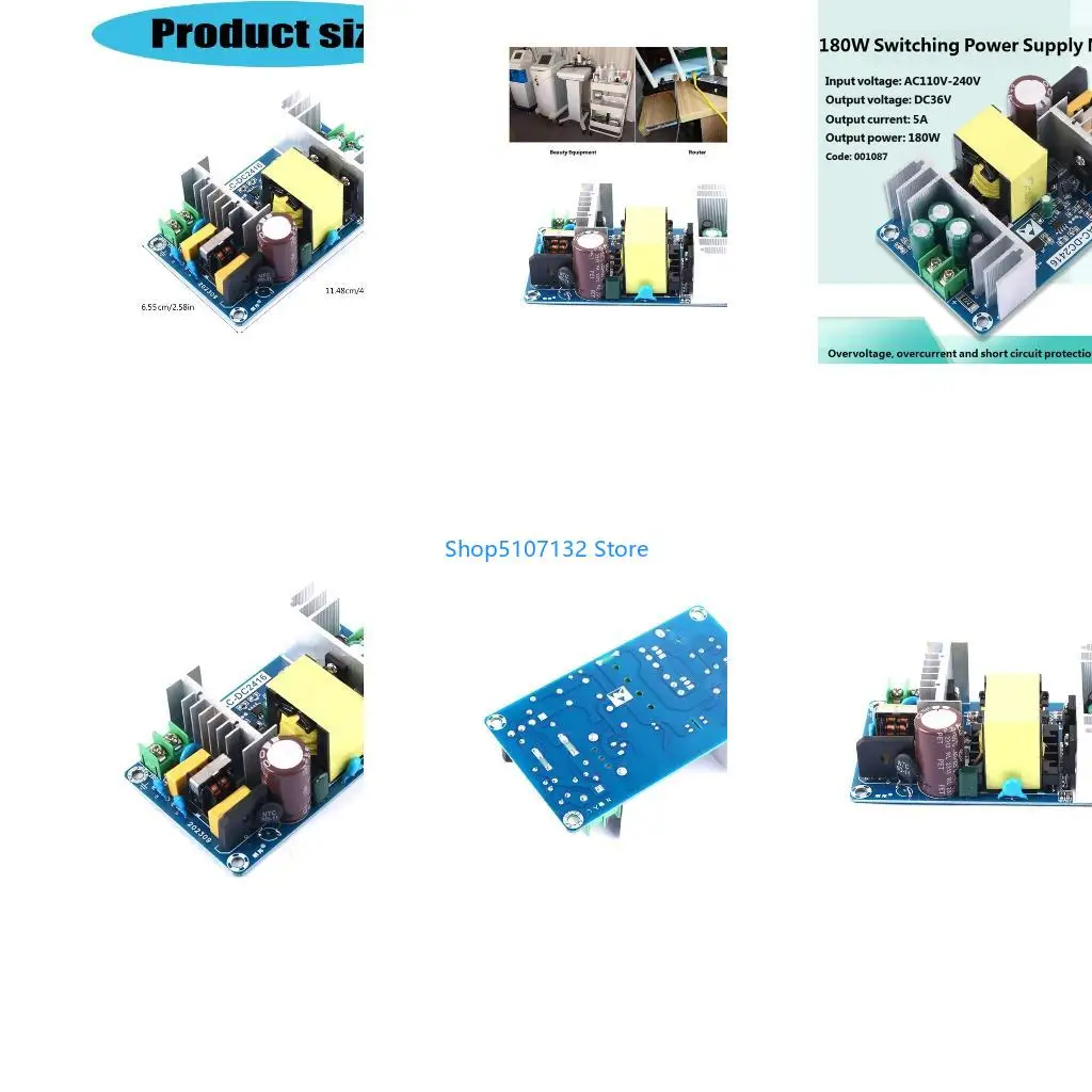 87HD 180W Powerful Industrial Power Supply Module with over Voltages Protections and 36V Output Suitable for Commercial Use
