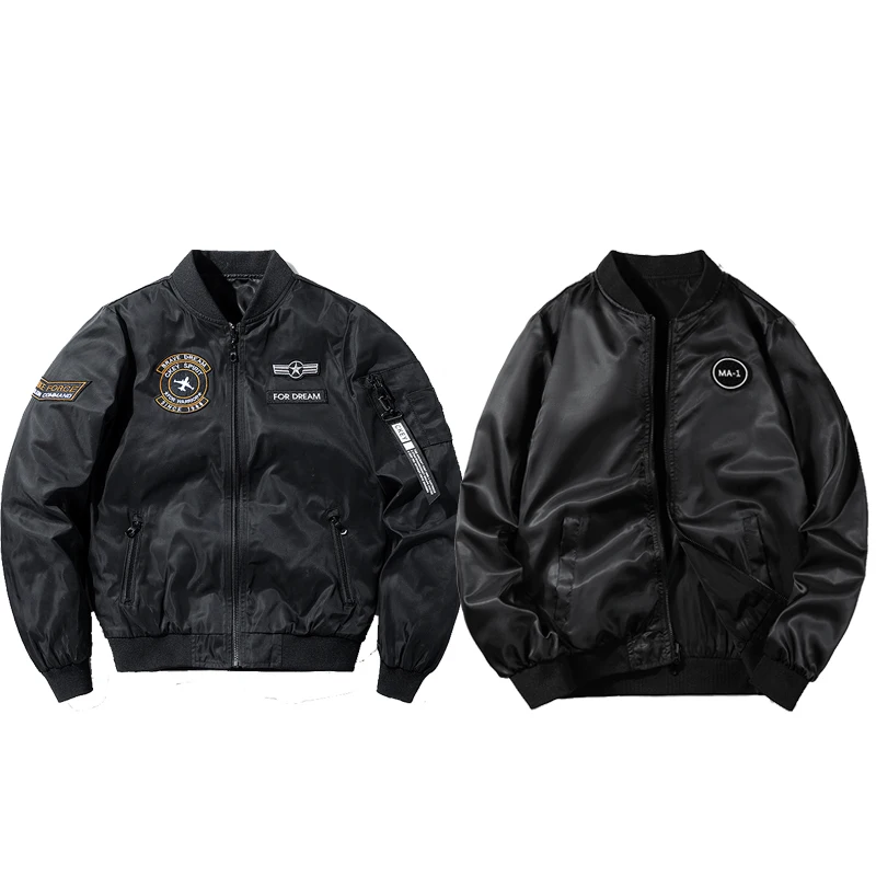 Spring And Autumn Men's Pilot Jacket Loose Plus Size Baseball Suit Tactical Flight Suit Hunting Workwear Outdoor Sports Jacket