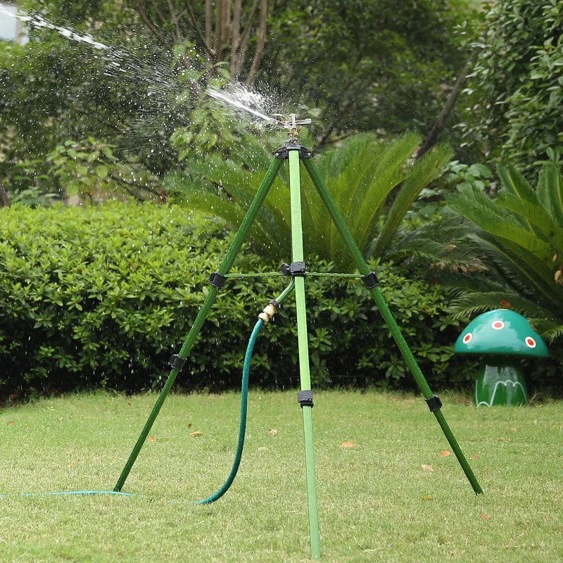 360 ° Rotating Rocker Arm Sprinkler Water Bird Triangle Frame Garden Grassland Flat Sprinkler Horticulture Sprinkler