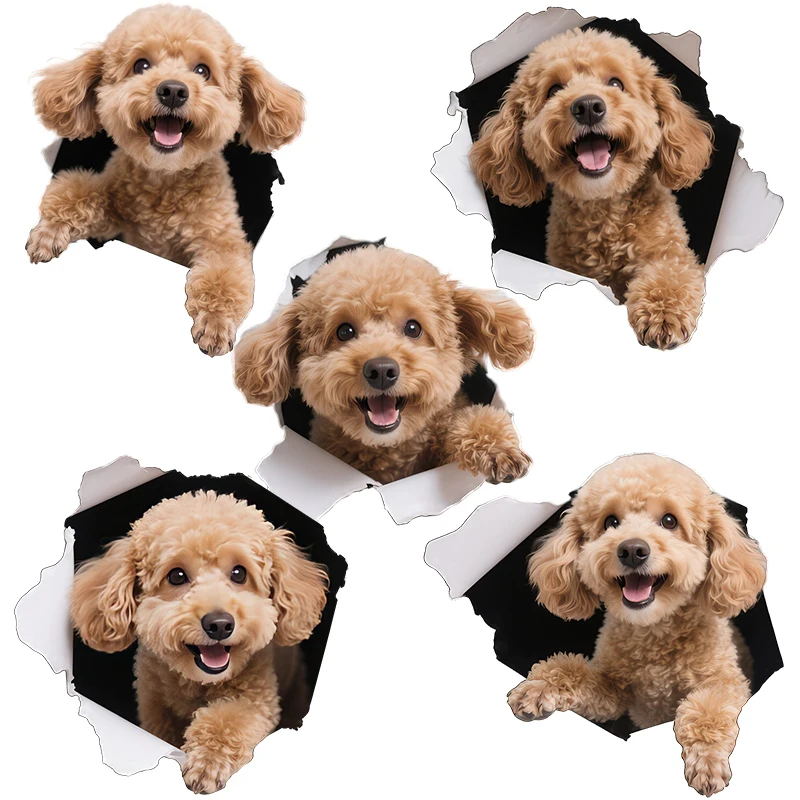 Three Ratels CC156 lovely Teddy Dog Animal Stickers for Home Decor Funny Car decals