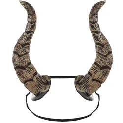 Animal Simulate Horn Headband Artificial Horn Halloween Party Headwear Queen Witch Demon Horns Headdress Christmas Party Cosplay