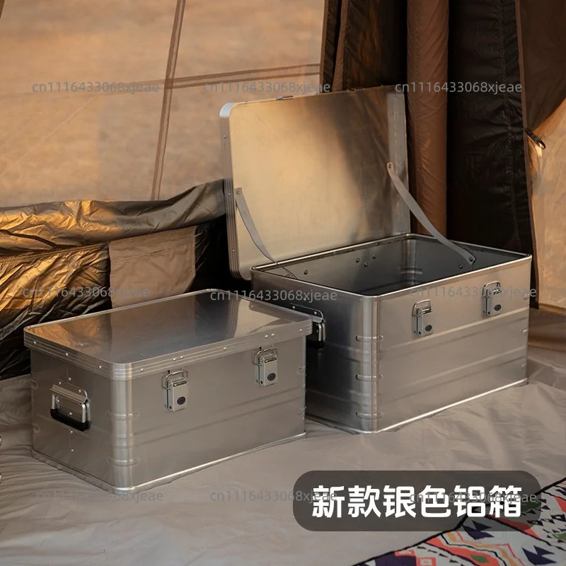 Camping aluminum alloy storage box aluminum magnesium alloy fashion storage box portable clamshell storage