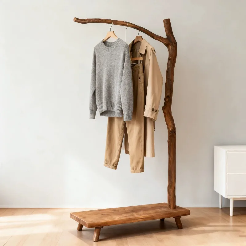 

Low Profile Long Clothes Racks Shop Wood Indoor Modern Apartments Clothing Rack Living Room Colgadores De Ropa Room Furniture