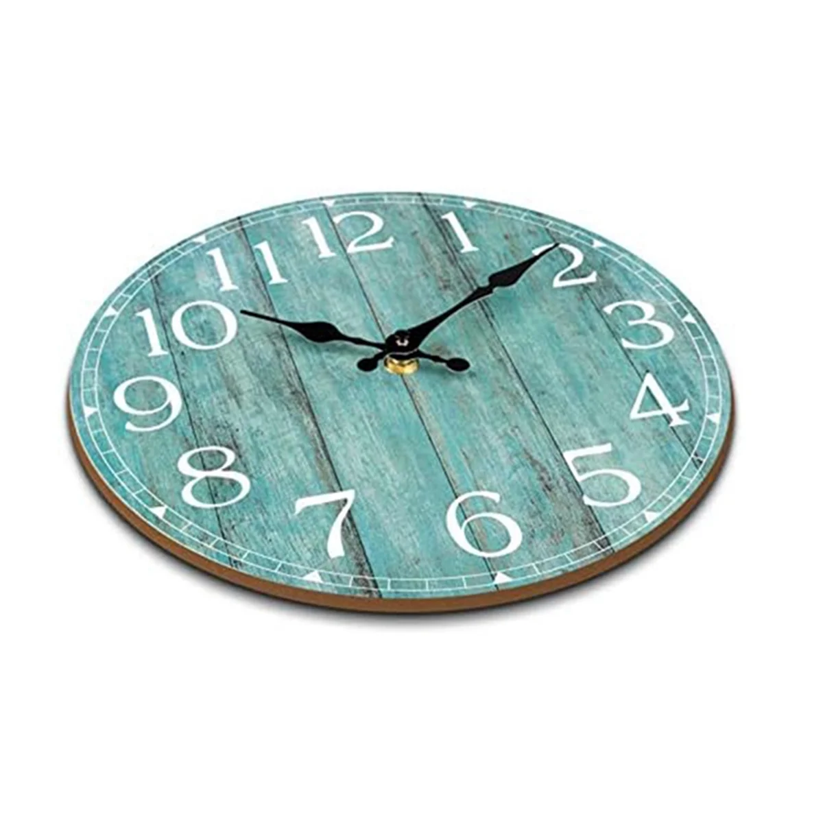 The New Wall Clock - Teal Green Wall Clocks Battery Operated Silent Non-Ticking - Turquoise Clock Decorative for Patio Office