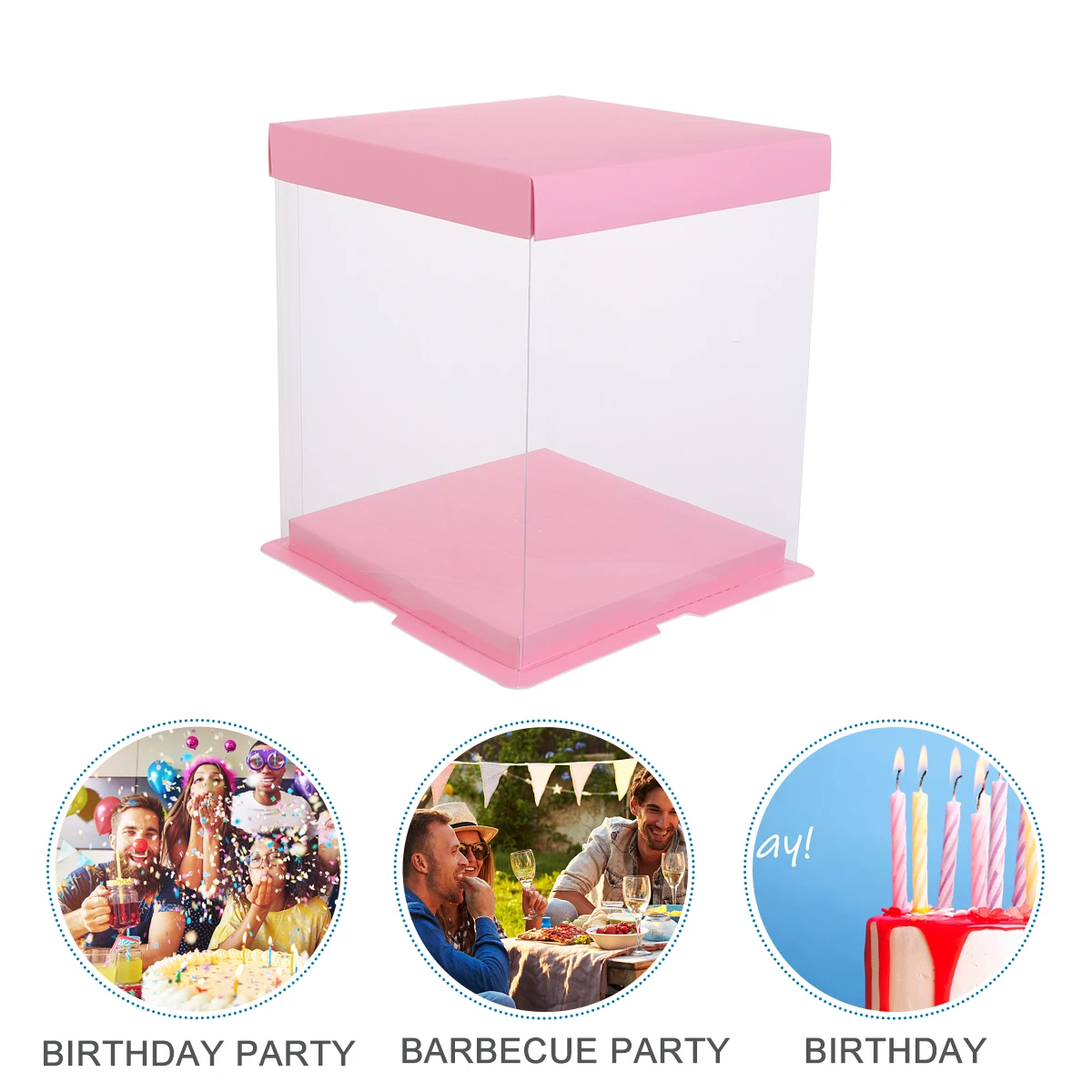 

Birthday Cake Box Transparency Packing Box Dessert Box Cake Wrapping Box