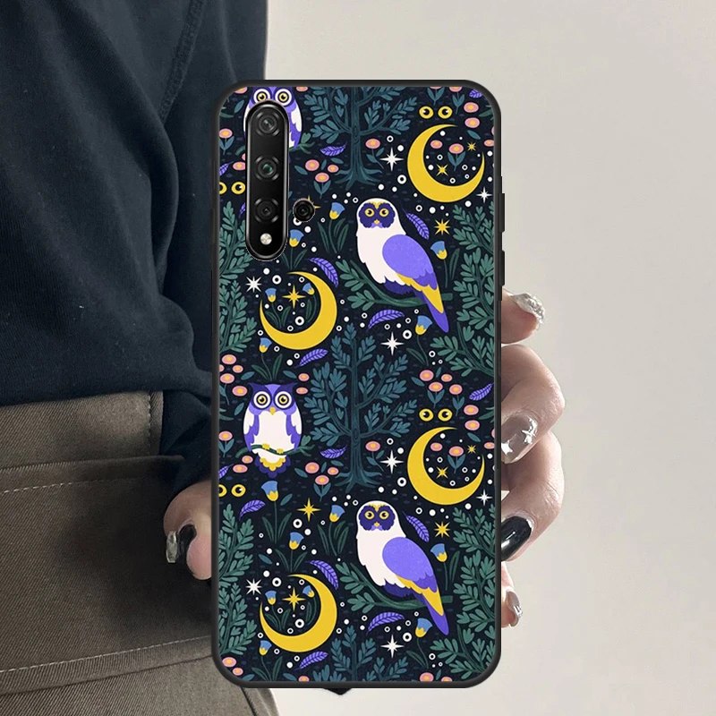 Owl Pattern Case For Huawei Mate 60 Pro P60 P40 P30 Lite Nova 5T 3i 8i 11i Nova 9 10 SE Y60 Y61 Y70 Y90