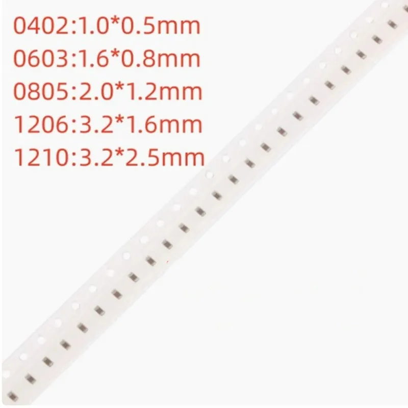 100PCS 0805 SMD capacitor 0402 0603 0805 1206 50V 1NF-560NF 10NF 8.2/12/15/18NF 22NF 27/33/39/47/56NF 1NF 1.5/3.9/6.8/2.2NF 3.3N
