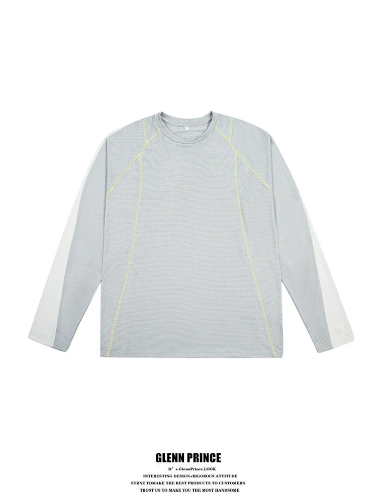 

Quick Dry Outdoor Cycling Clothing Long Sleeve Short T Shirt Unisex Sport Moisture Wicking Color Block Design GPstudio
