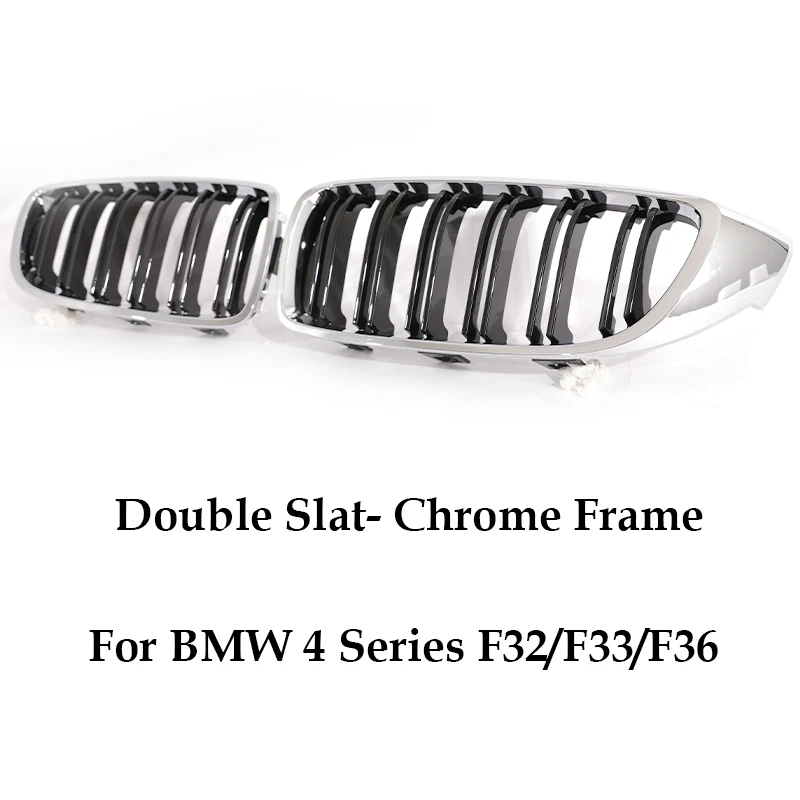 Voorbumper Nier Glanzend Zwart Carbon Chrome Grill M Kleur Grille Grill Voor BMW 4-serie Gran F32 F33 F36 F80 F82 2013-2020