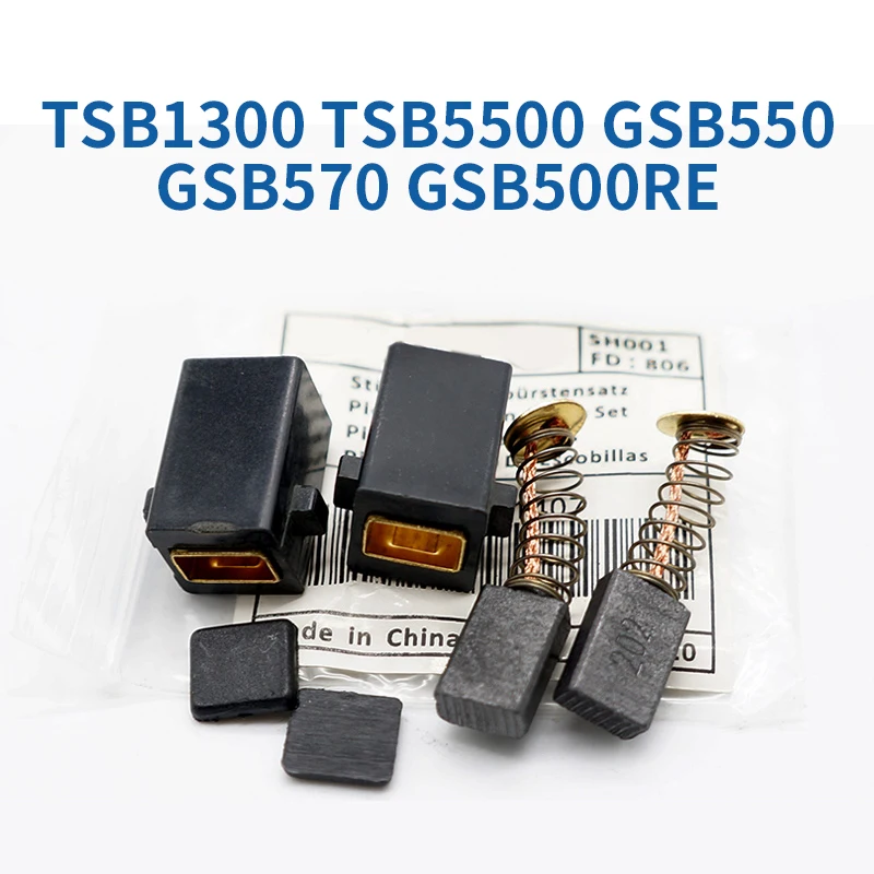 Escova de Carbono para Bosch Tsb1300 Tsb5500 Gsb550 Gsb570 Gsb500re Escova de Carbono Acessórios Broca Mão Substituição 1619pa1407 Gsb550