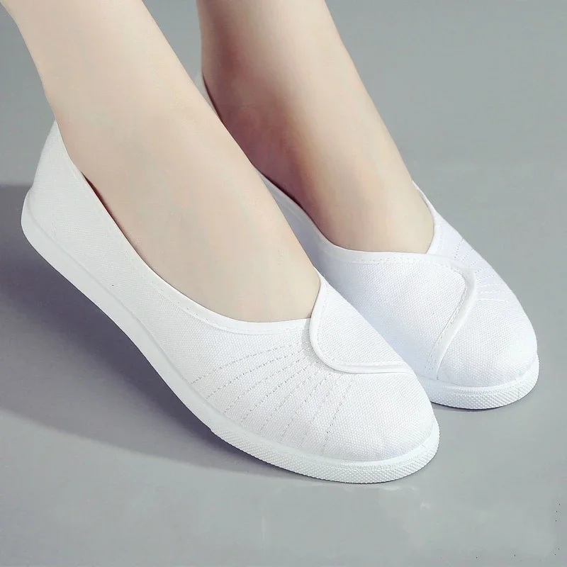 

Nurse Shoes Women White Flat Beautician Shoes Comfortable Summer Deodorant Breathable White Shoe Zapatos Enfermera Medico Mujer