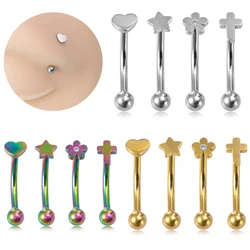16G Eyebrow Piercing Curved Barbell Banana Ring Snug Daith Helix Belly Labret Stud Earrings Cartilage Tragus Jewelry
