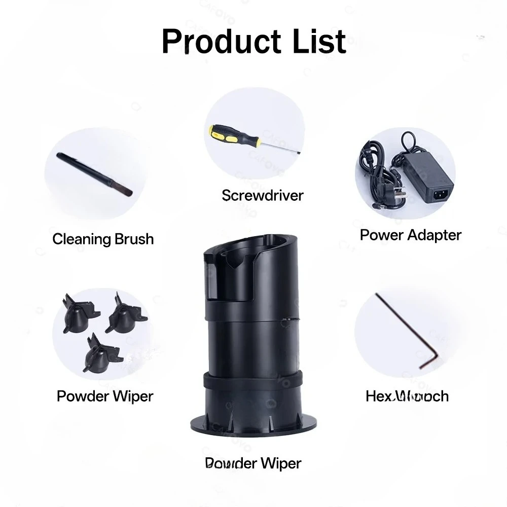352RPM Auto Coffee Filter Cleaner Coffee Machine CAFOVO ECC20 58mm Electric Portafilter Cleaner Machine Cleaner Cafe Equipment
