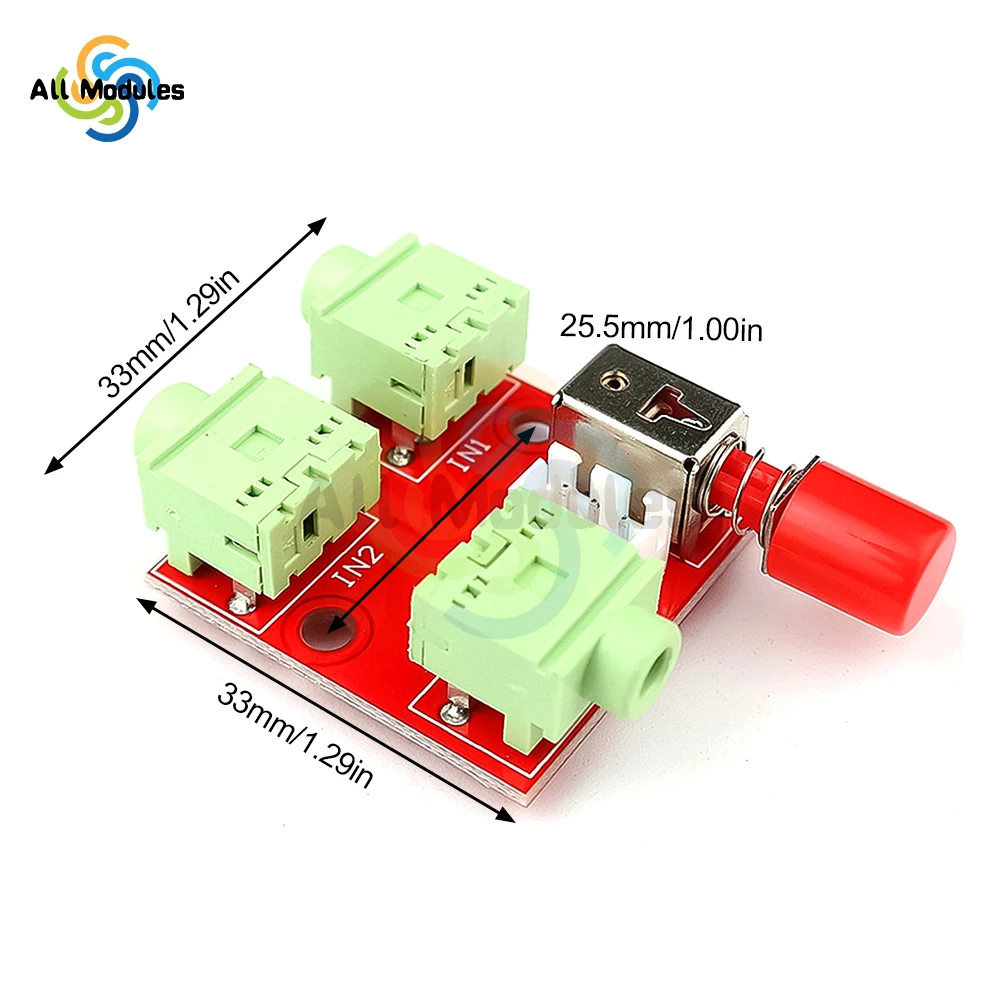 3.5mm Audio Switcher 2 Input 1 Output / 1 Input 2 Output Audio Splitter Switcher Audio Switcher Module