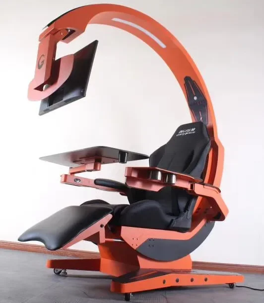 Modern design Zero gravity ingrem T7 coding pod Reclining workstation Cockpit Game studio home office