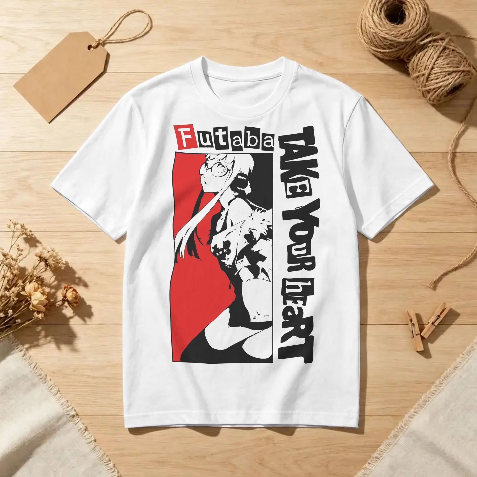 Futaba Sakura  Persona 5 T-Shirt for Men Women Anime Fashion Cotton Tee Shirt Crewneck Short Sleeve T Shirt 6XL Tops