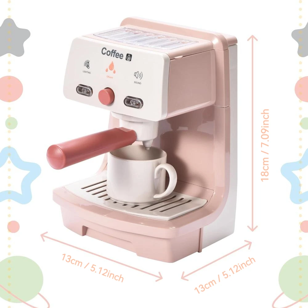Coffee Maker Toy, Interactive Simulation, Light & Sound Effects, Perfect for Pretend Play