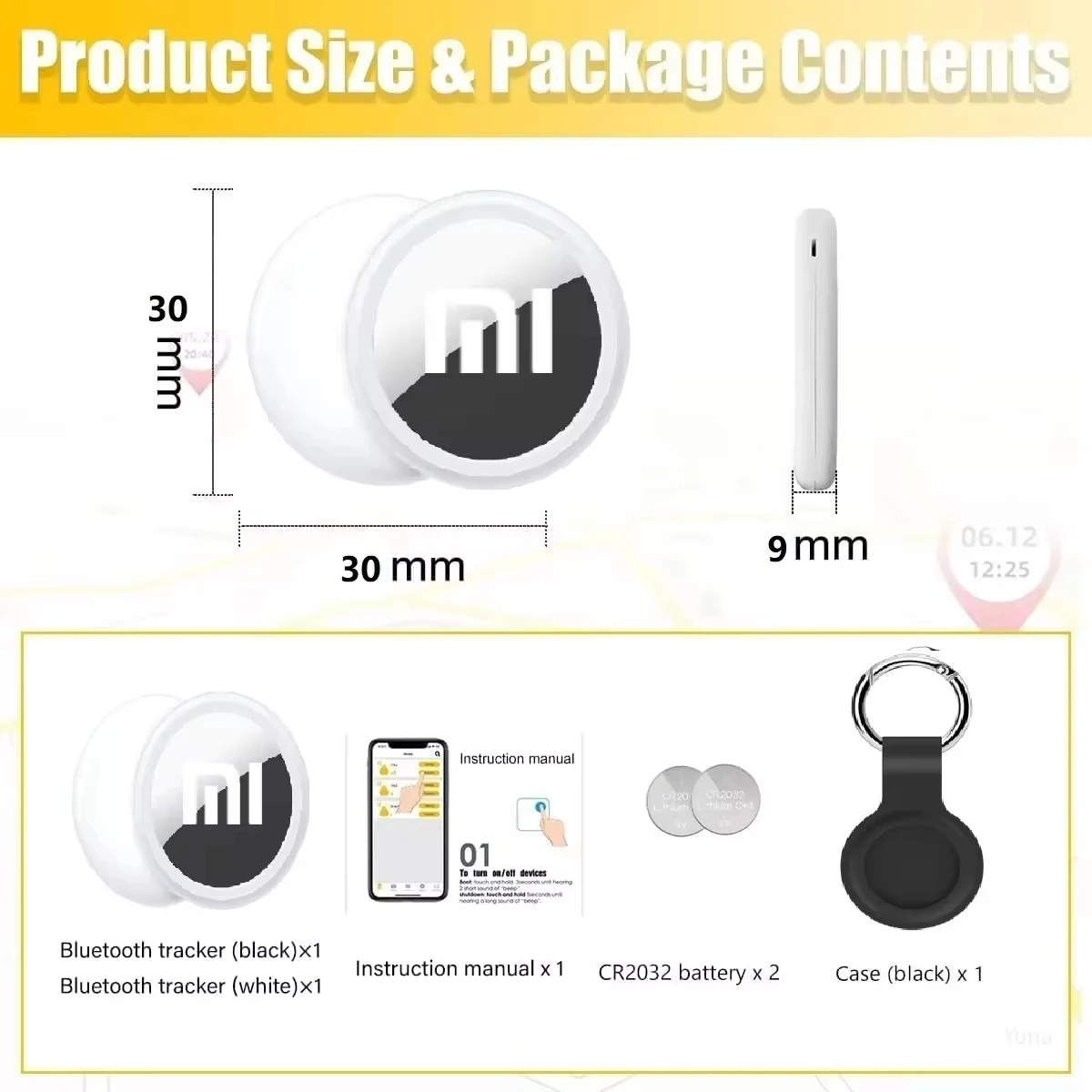 Xiaomi Mini GPS Locator Bluetooth 4.0 Tag Airtag Tracker Draagbare kinderportemonneezoeker Apparaatzoeker Anti-verlieslocatie