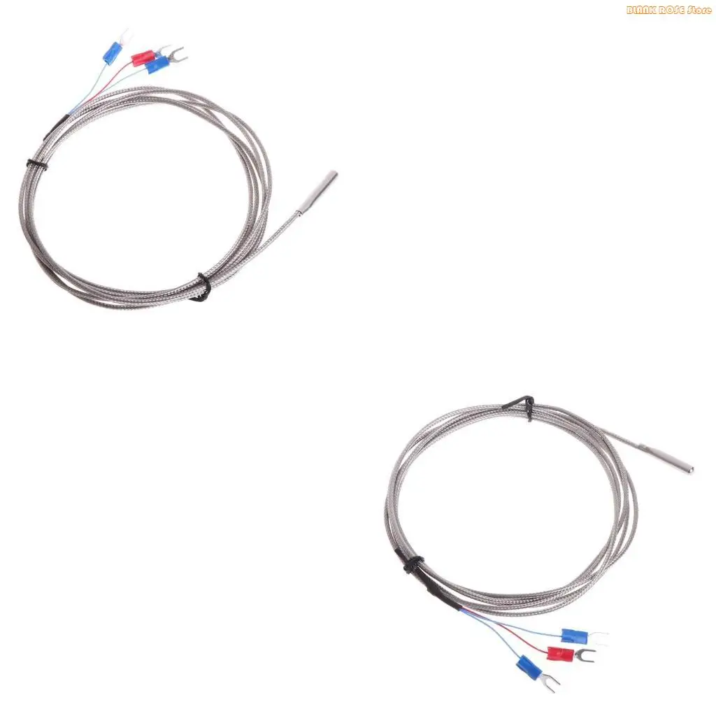 K1AE RTD PT100 Temperature Stainless Steel 3 Wire Thermistor Probe for PID Temperature Controller -50℃~350°C
