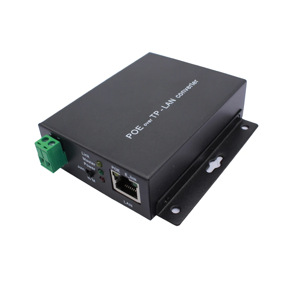 10/100M 1 * زوج ملتوي + 1 * LAN إيثرنت ملتوية مع وظيفة POE مسافة نقل 300 متر لكاميرا IP
