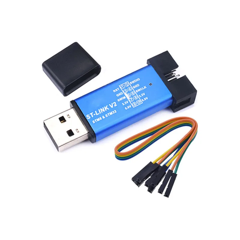 ST LINK ST-Link V2 Stlink Mini STM8 STM32 Simulator Download Programmer Programming With Cover DuPont Cable