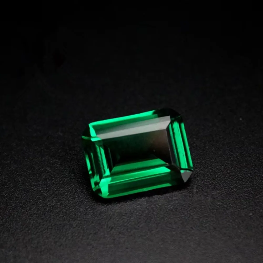 Emerald Rectangle Faceted Gemstone Emerald Cut Emerald Gem Multiple Sizes to Choose