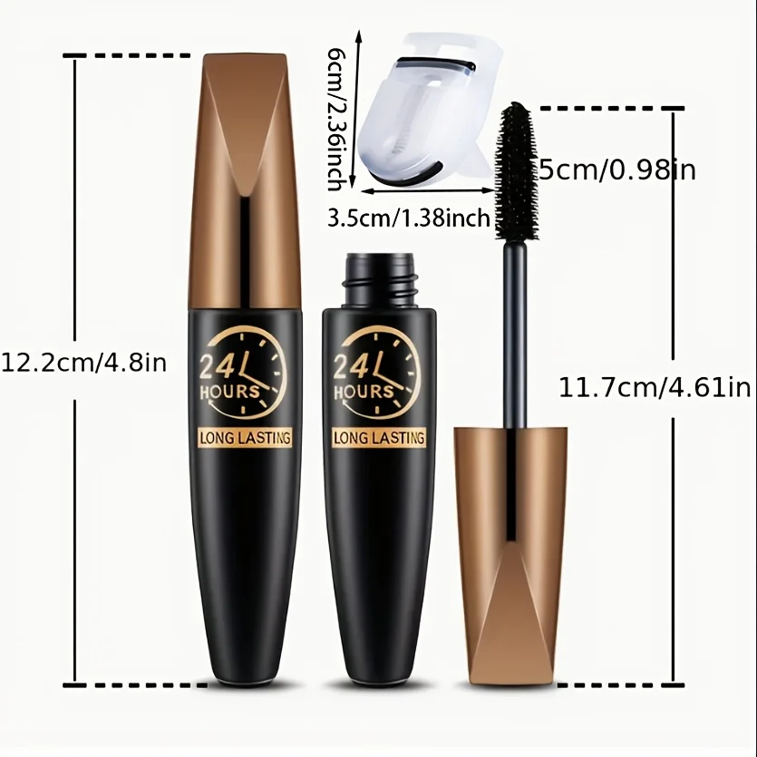 2 ペア防水シルク繊維厚い延長マスカラ 4D 防水シルク繊維厚い延長マスカラ長持ちする汚れ