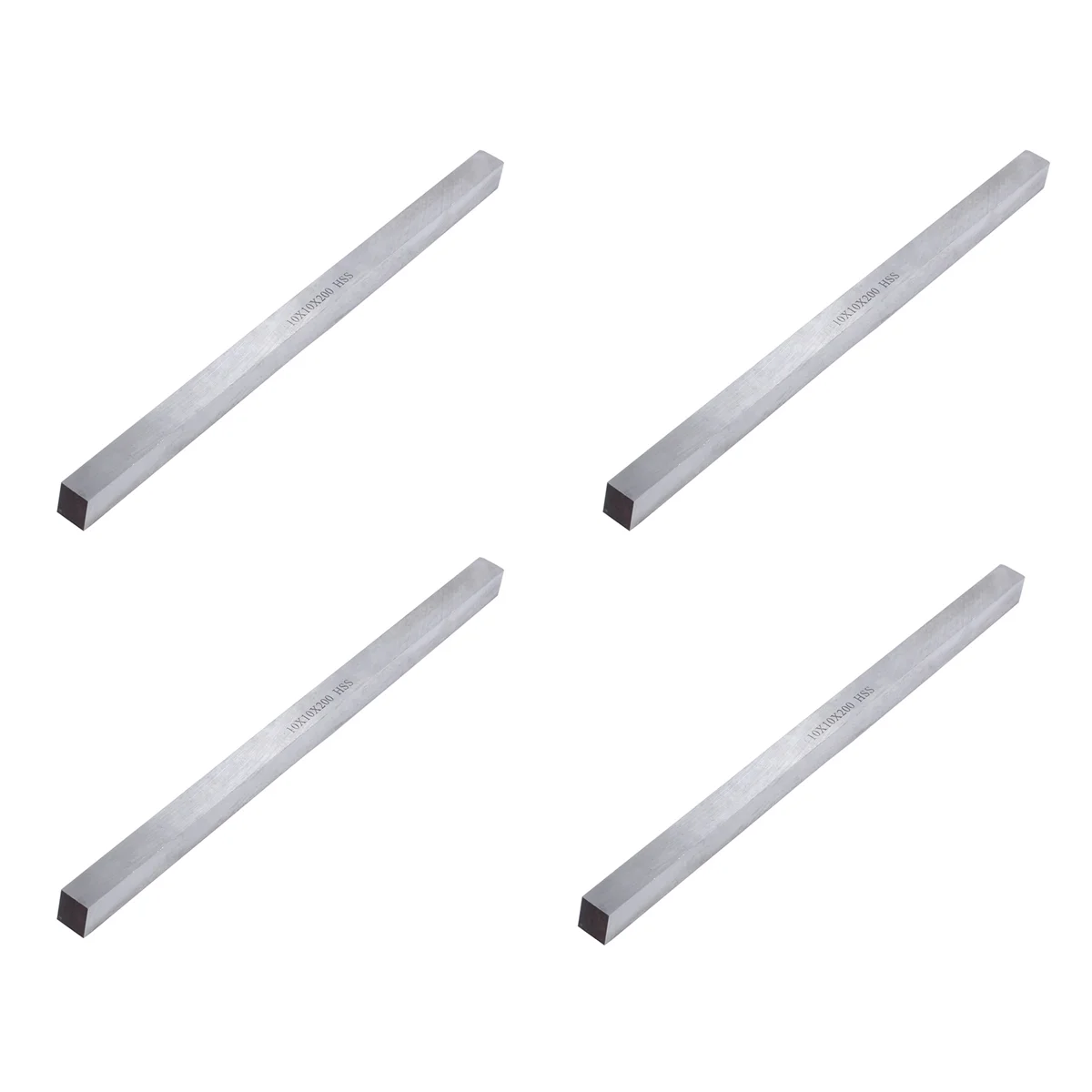 4Pcs 10mm x 10mm x 200mm Turning Parting Milling Lathe HSS Tool Bit Gray